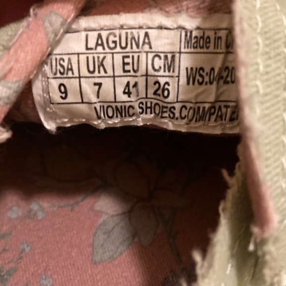 VIONIC - WOMEN'S LAGUNA BEACH CANVAS SHOES (Frosty Spruce) Size 9 - Picture 5 of 5